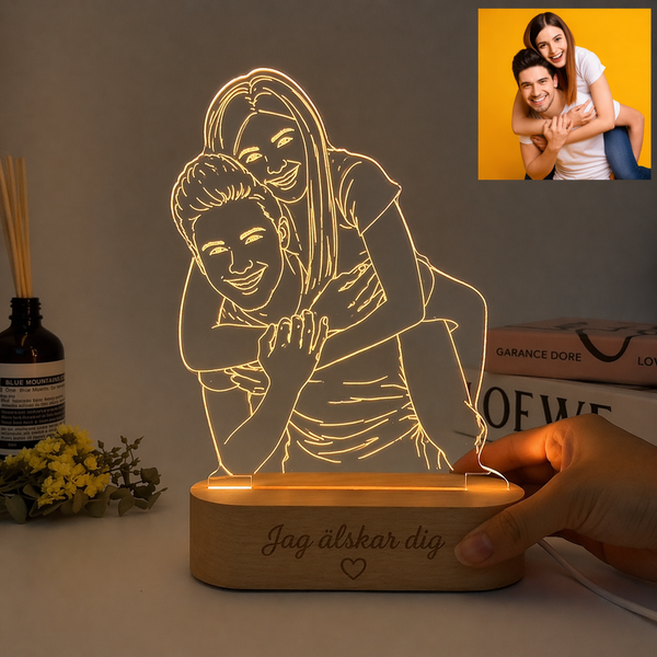 HeartGlow – Personlig fotolampa med ditt foto