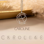 MonoName monogramhalsband silver