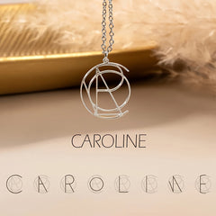 MonoName monogramhalsband silver