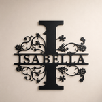 FloraLuxe Monogram – Personligt monogram i metall med blommor