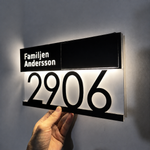 LumiAdress Solar LED Namnskylt – Personlig Adresskylt med Namn