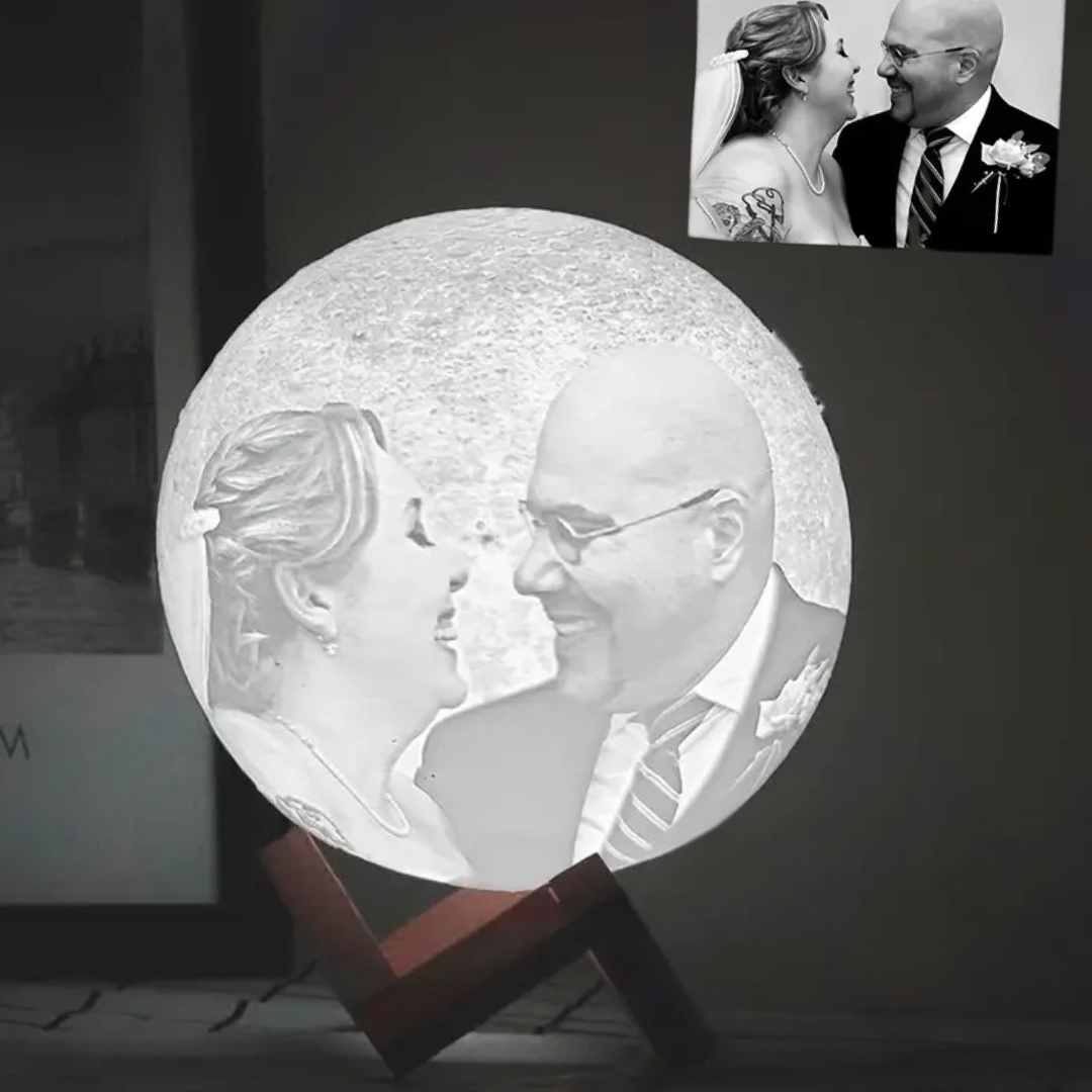 MemoraMoon – Personlig 3D-månlampa med foto