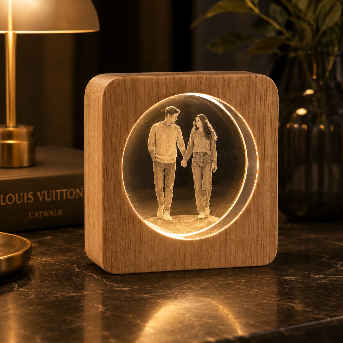 MemoraSphere fyrkant lasergravyr