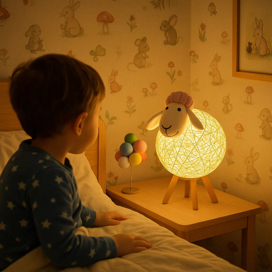 WoolyGlow – Mjuk fårlampa med LED