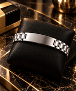 NameBar armband med gravyr – silver