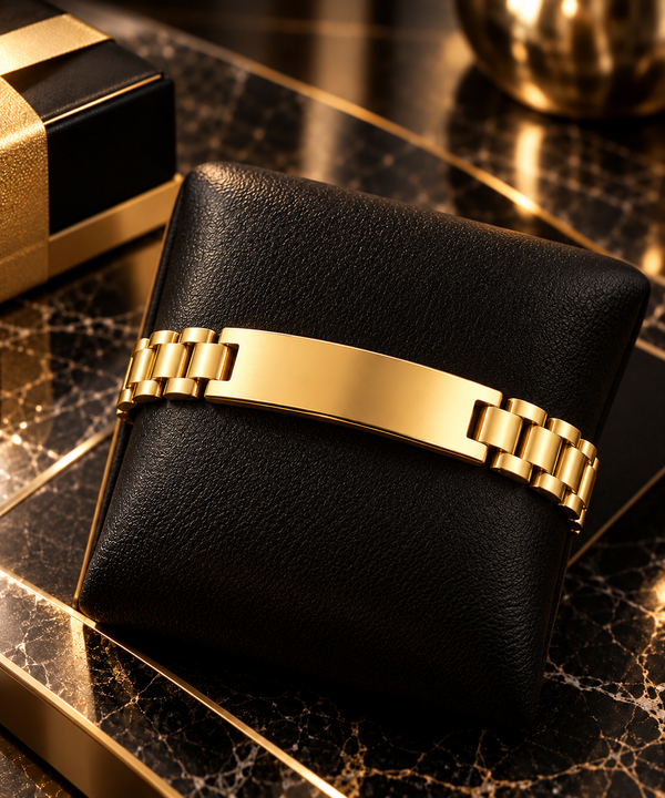 NameBar armband med gravyr – guld