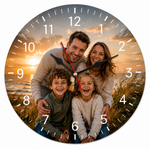 MemoraClock väggklocka med eget familjefoto