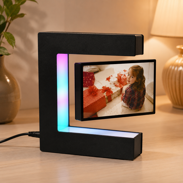 MemoraFloat svävande fotoram med LED – svart