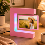 MemoraFloat svävande fotoram med LED – rosa