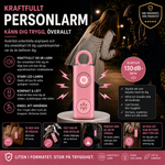 SafeSound Pro – Personlarm 130 dB med LED-ficklampa | Nyckelring