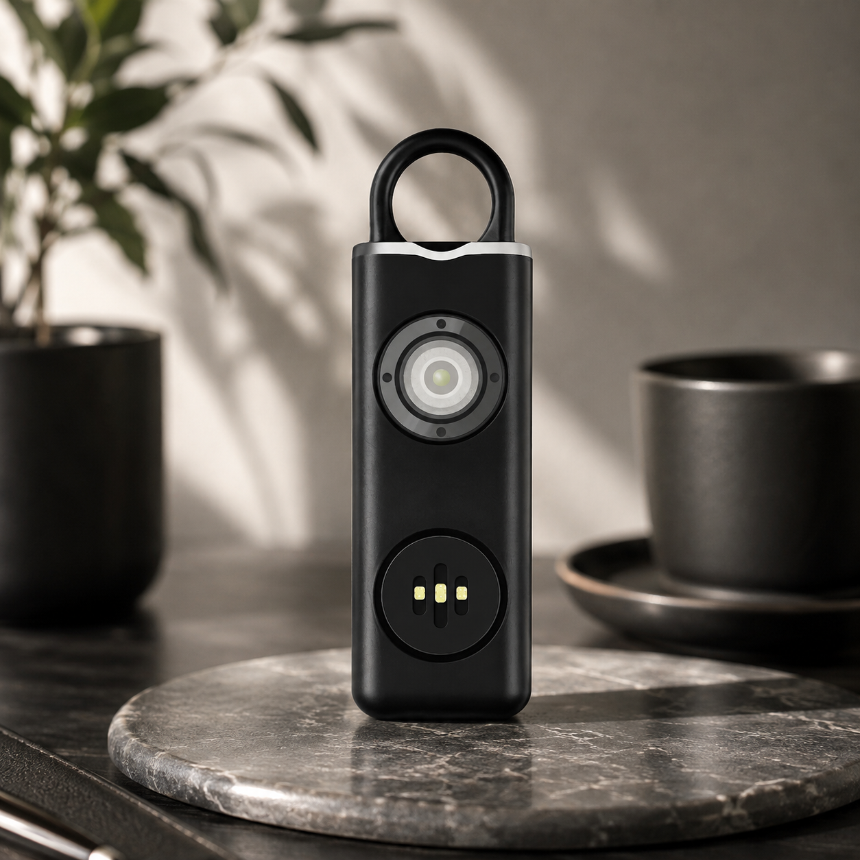 LED-ficklampa på personlarmet