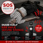 SafeSound Pro – Personlarm 130 dB med LED-ficklampa | Nyckelring