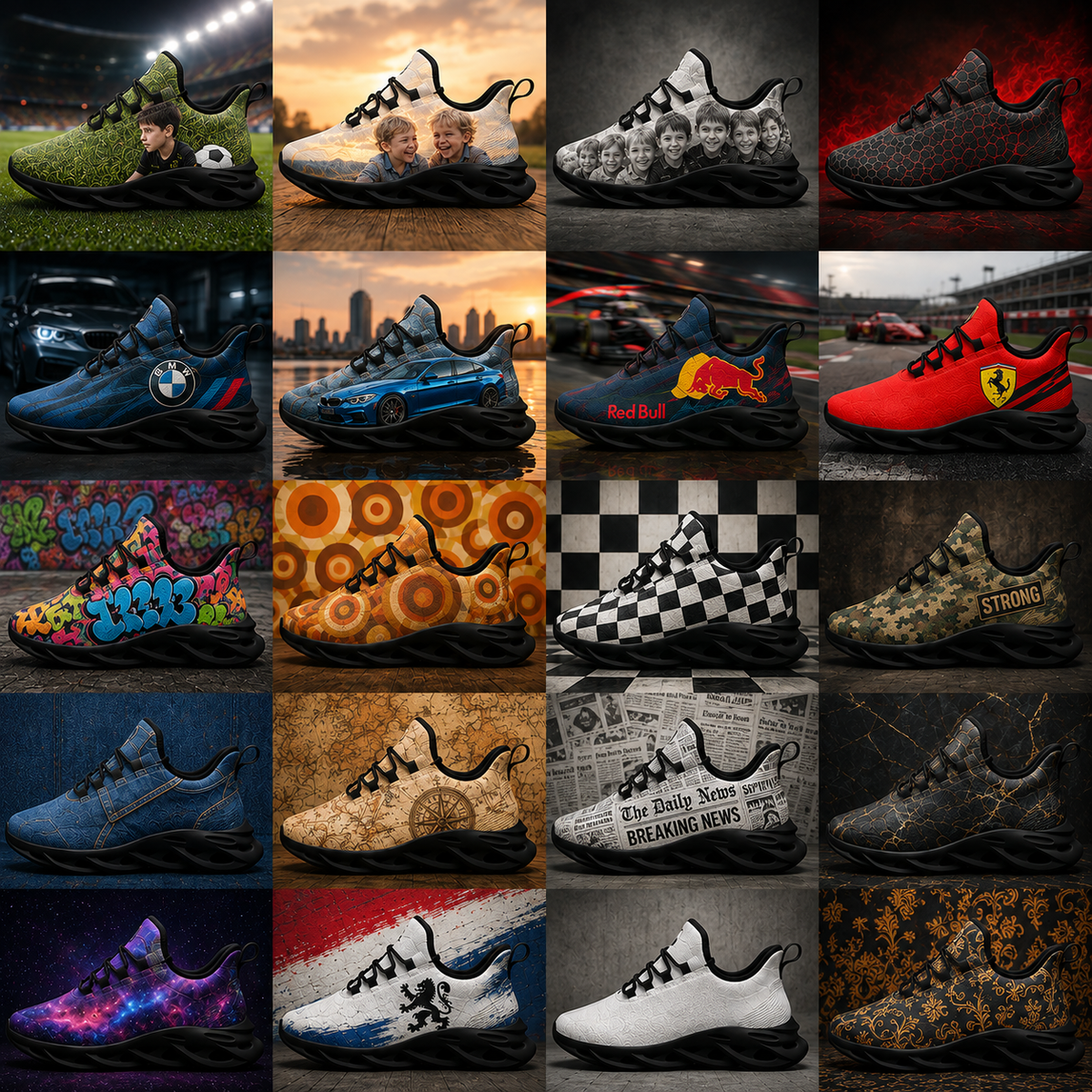Personliga Sneakers med Eget Foto & Namn