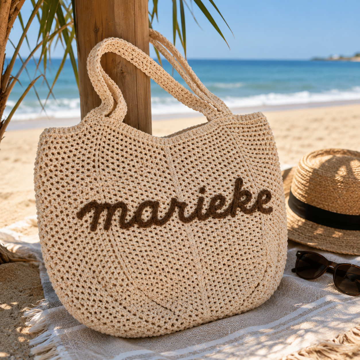 Strandväska beige