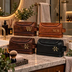 TravelCase necessär i konstläder med namn i guld